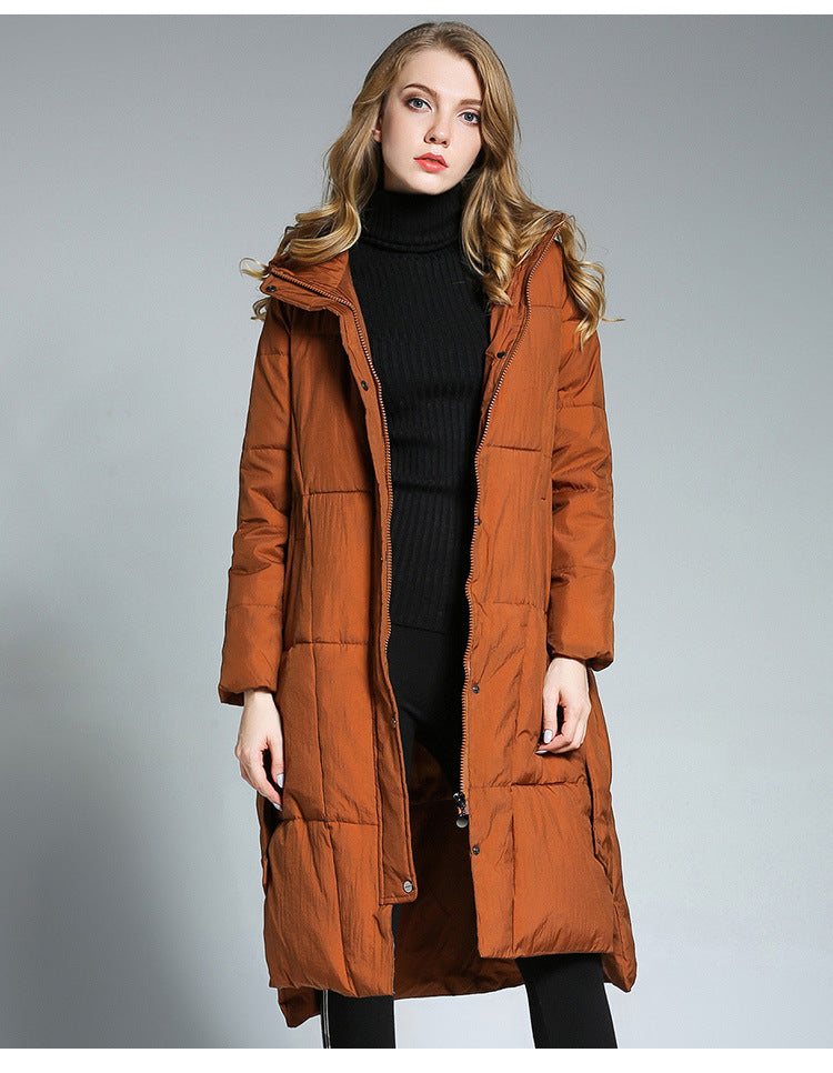ModeGeist | Lange Pufferjacke mit Kapuze Isolierter Komfort Stilvoll und Praktisch