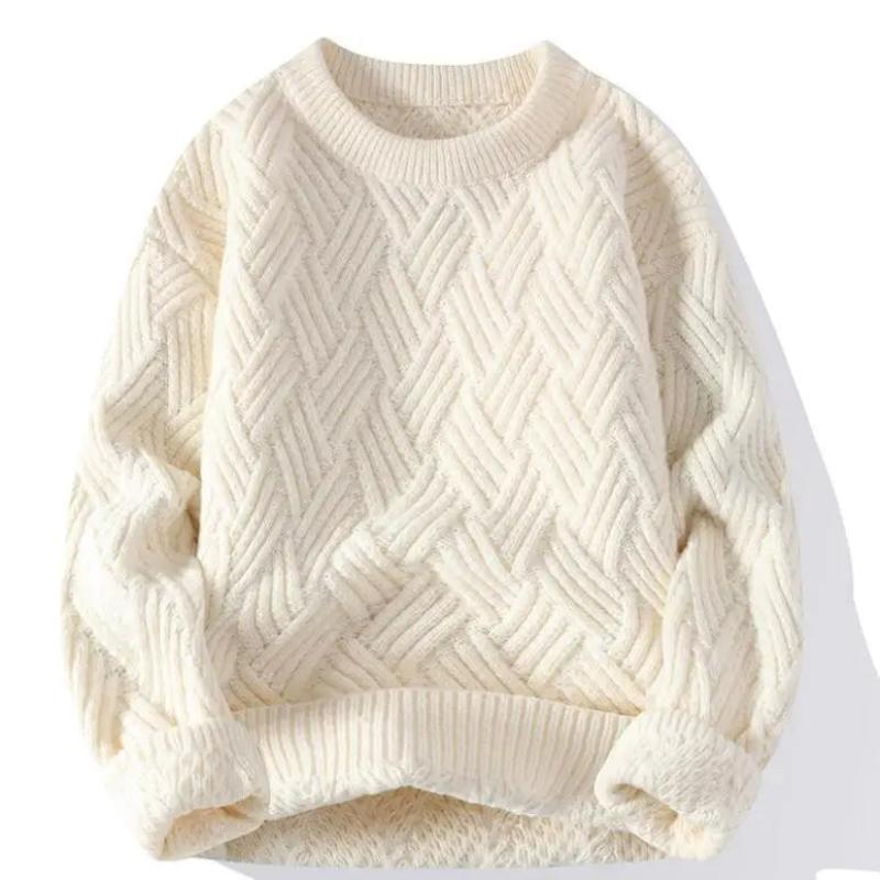 Kjell Pullover mit strukturiertem Rundhals