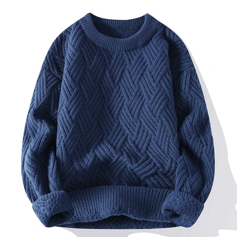 Kjell Pullover mit strukturiertem Rundhals