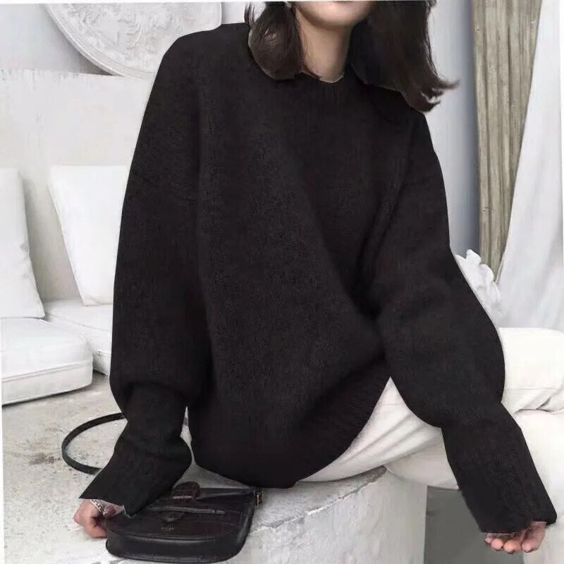 ModeGeist | Pullover - Damen Herbst Lockere Passform Strickpullover