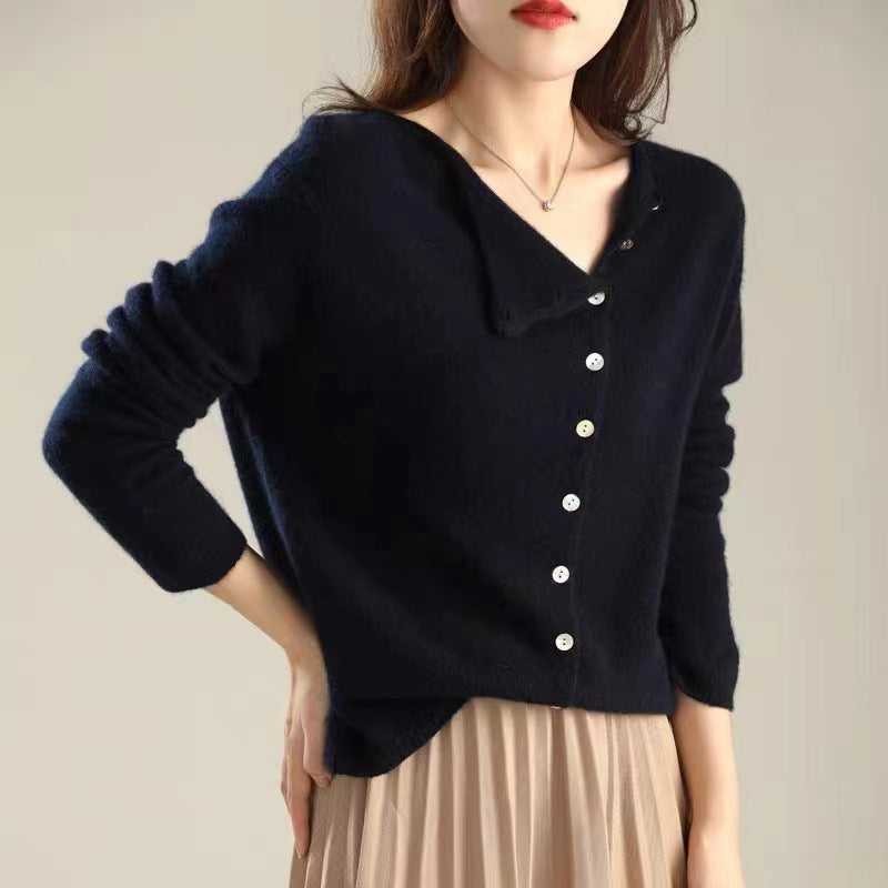ModeGeist | Weinlese Gestrickter Kaschmirpullover