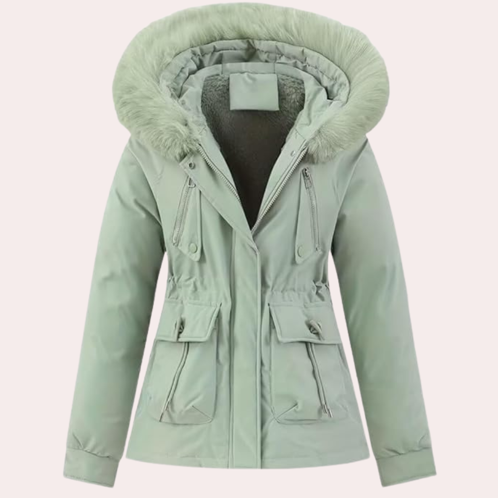 ModeGeist | Damen Winterjacke mit Kapuze und Warmfutter