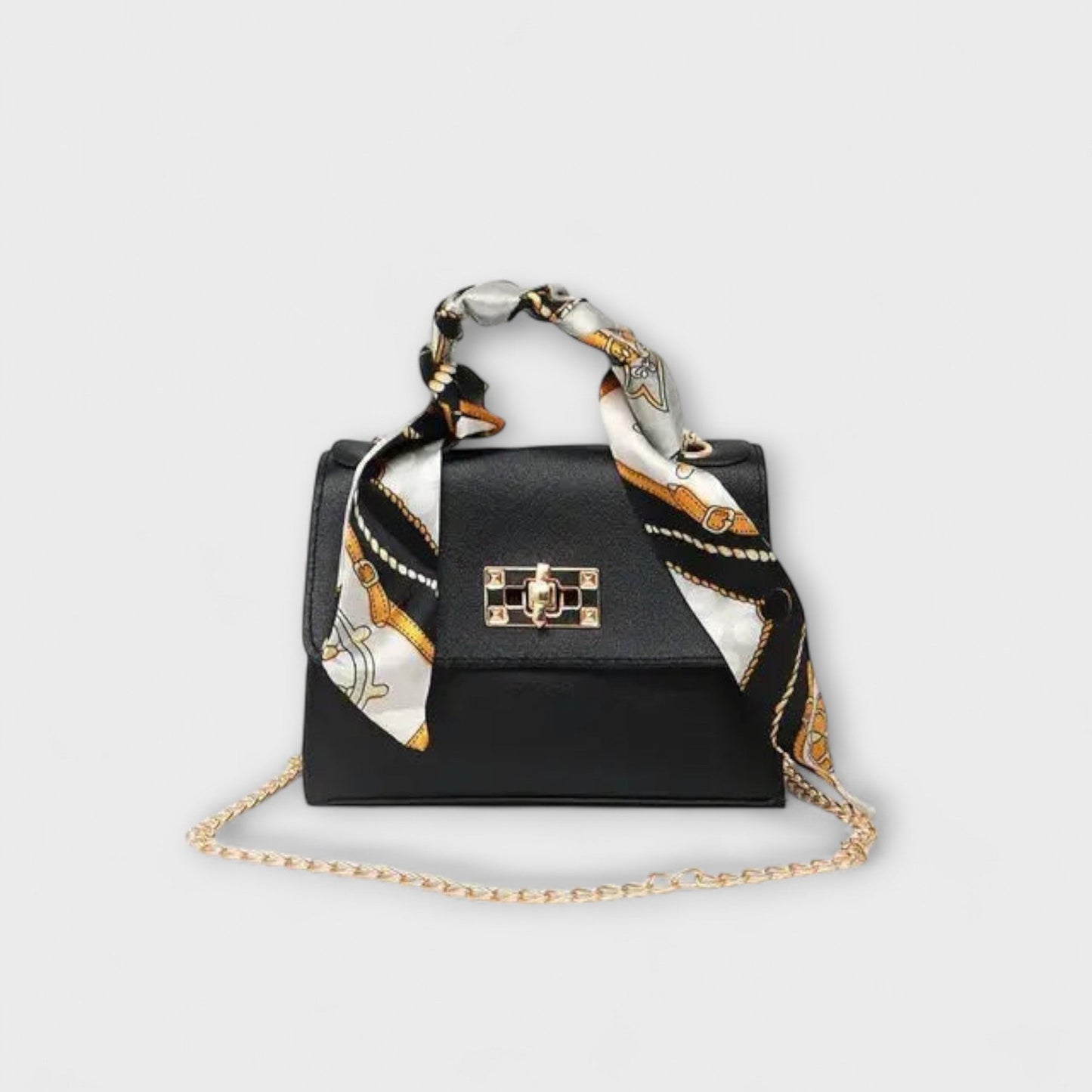MODEGEIST Damen Handtasche Strukturiert Elegant Schwarz
