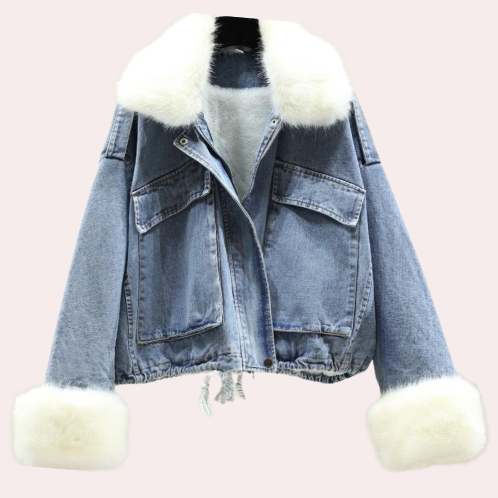 ModeGeist | Warme Denim Winterjacke für Damen