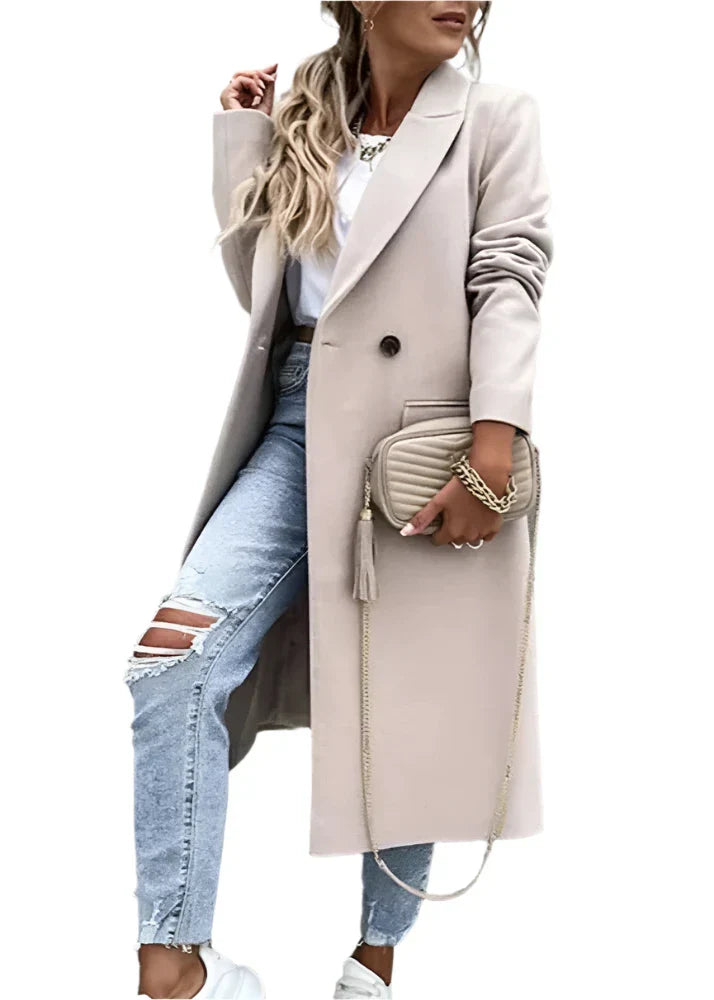 ModeGeist | Winterjacke für Damen - langer Mantel mit klassischem Stil