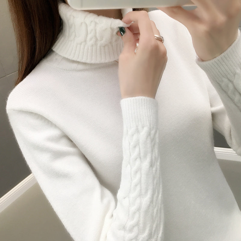 Rollkragenpullover für Damen aus Baumwolle