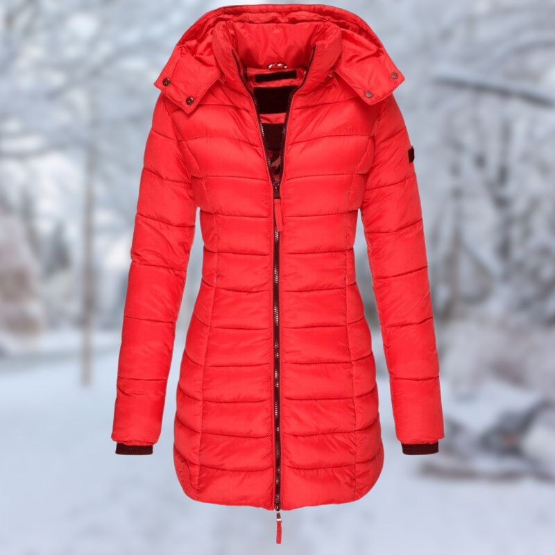 ModeGeist | Damen Winter Mid-Lang mit Knopfverschluss Ideal für Die Kalte Jahreszeit