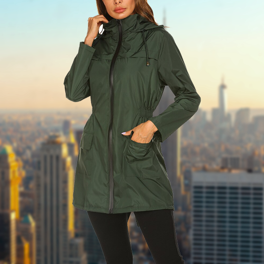 ModeGeist | Damen Wasserdichter Outdoor Regenmantel
