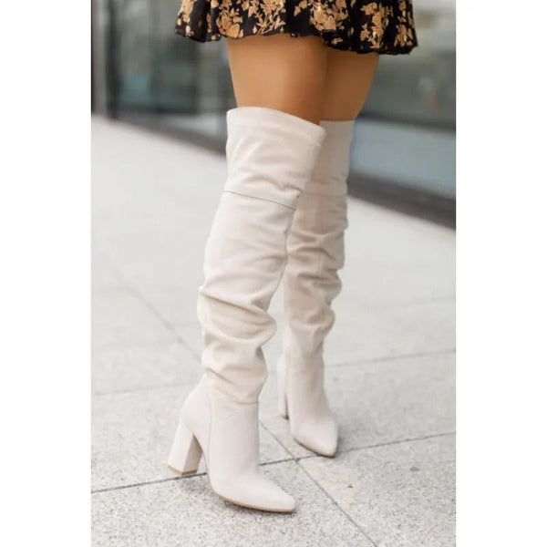 ModeGeist | Overknee-Stiefel mit Hohem Absatz