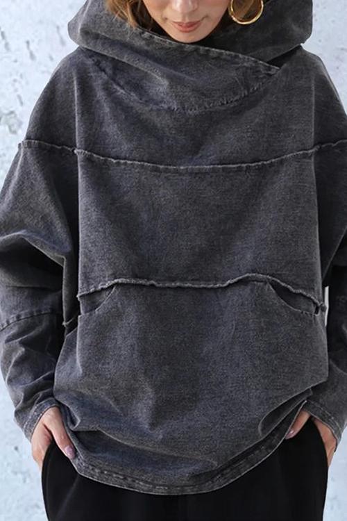 Hochkragen-Hoodie von Fudus für höchsten Komfort mit langen Ärmeln