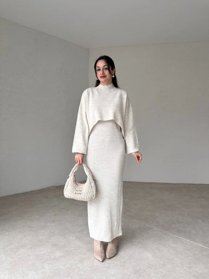 LISA: Kleid und Pullover (langärmelig) im Set