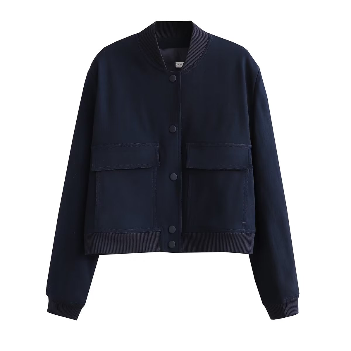 ModeGeist | Klassische Bomberjacke Wollmischung Zeitloses Design
