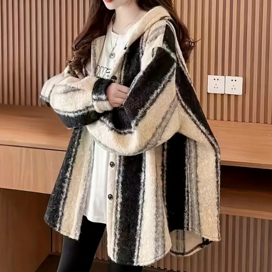 ModeGeist | Herbstmantel mit Kapuze für Damen - ModeGeist