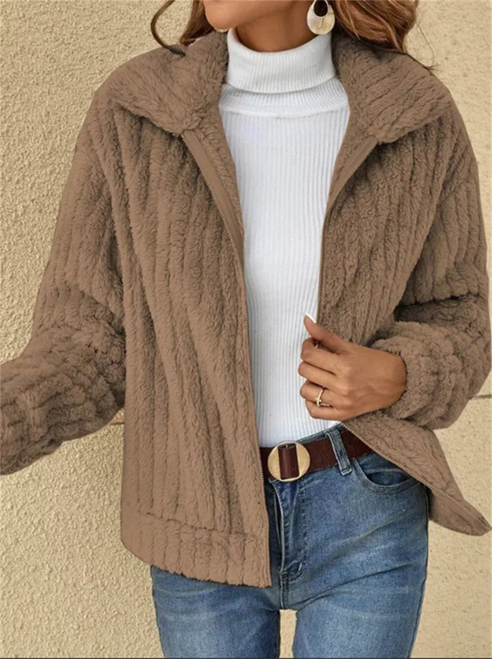 ModeGeist | Modischer Fleece-Mantel