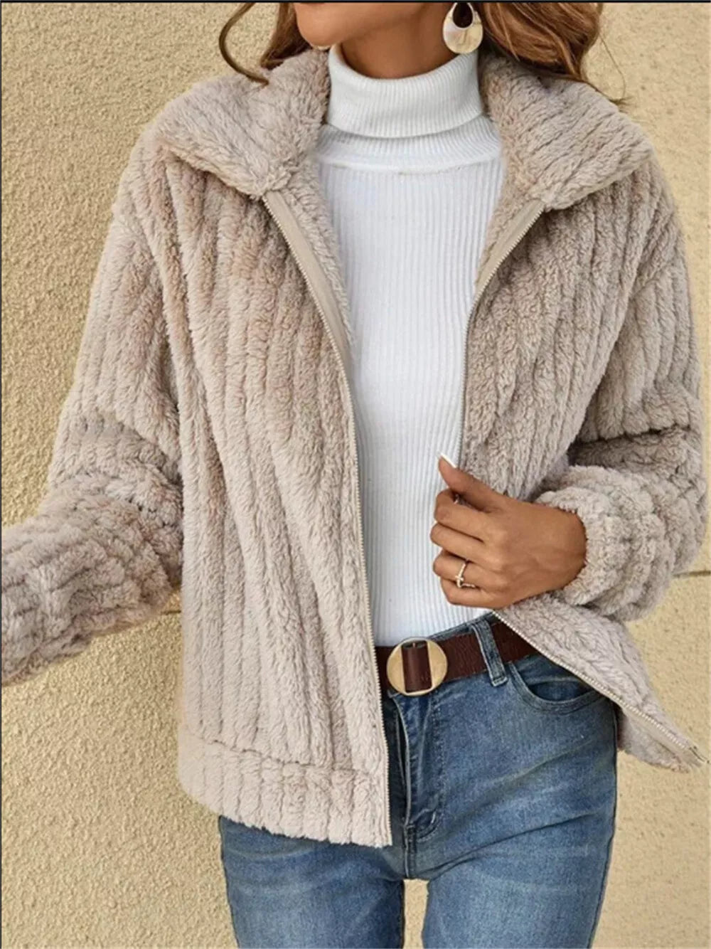 ModeGeist | Modischer Fleece-Mantel