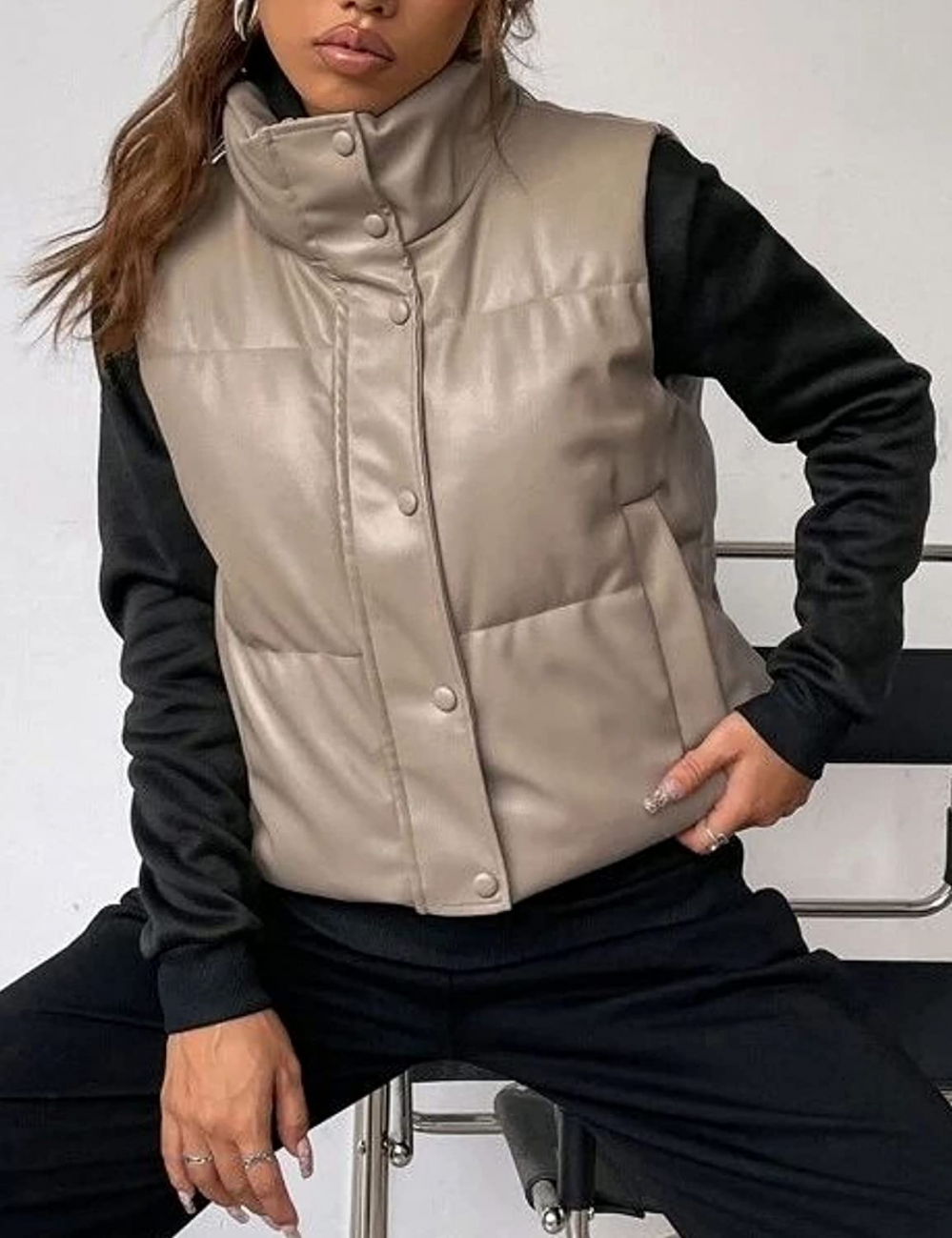 ModeGeist | Leder Weste Kurz & Stylisch