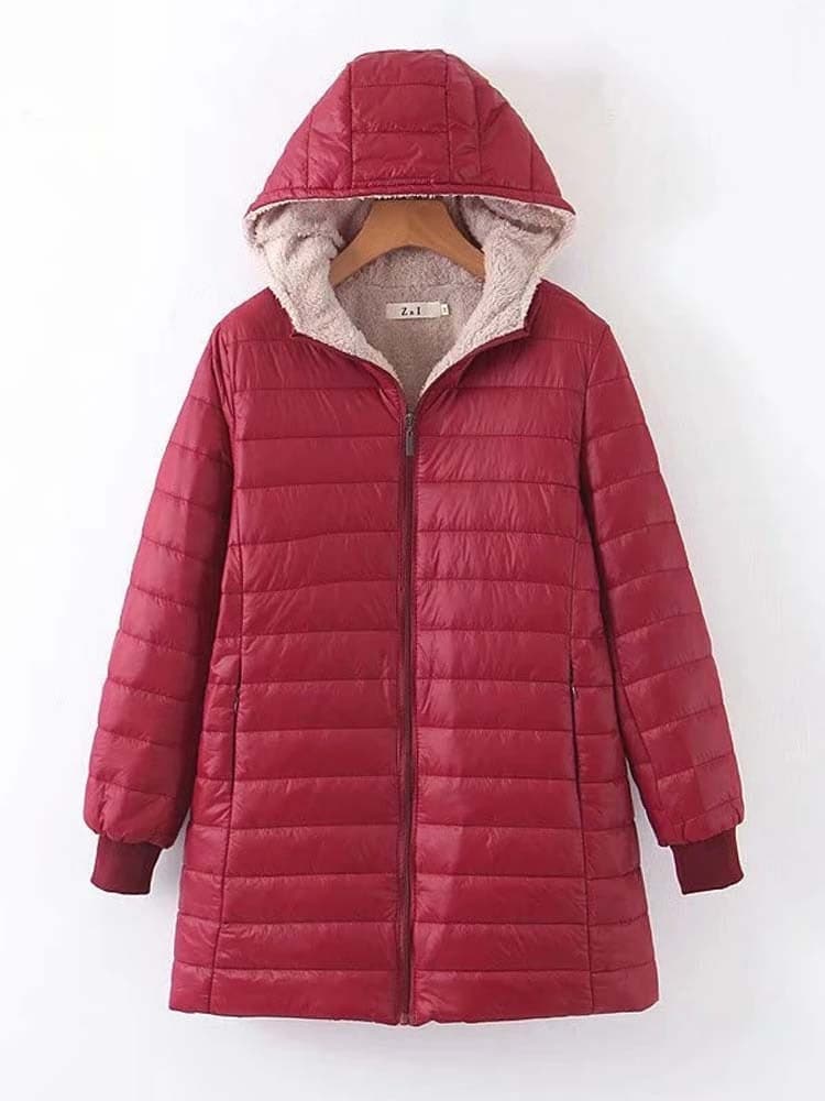 ModeGeist | Gepolsterte Jacke - Leicht und Isoliert - Mittlere Oberschenkellänge - Hoher Kragen - Reißverschlussverschluss