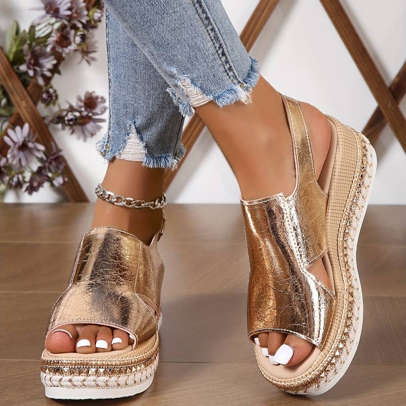 MODEGEIST Damen Sandalen Fußgewölbe-Unterstützung Verstellbar