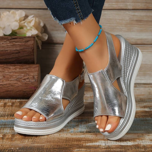 MODEGEIST Damen Sandalen Fußgewölbe-Unterstützung Verstellbar