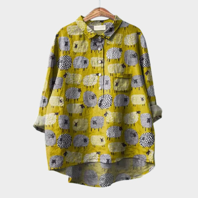Elegante Bluse mit vorderer Knopfleiste von MODEGEIST
