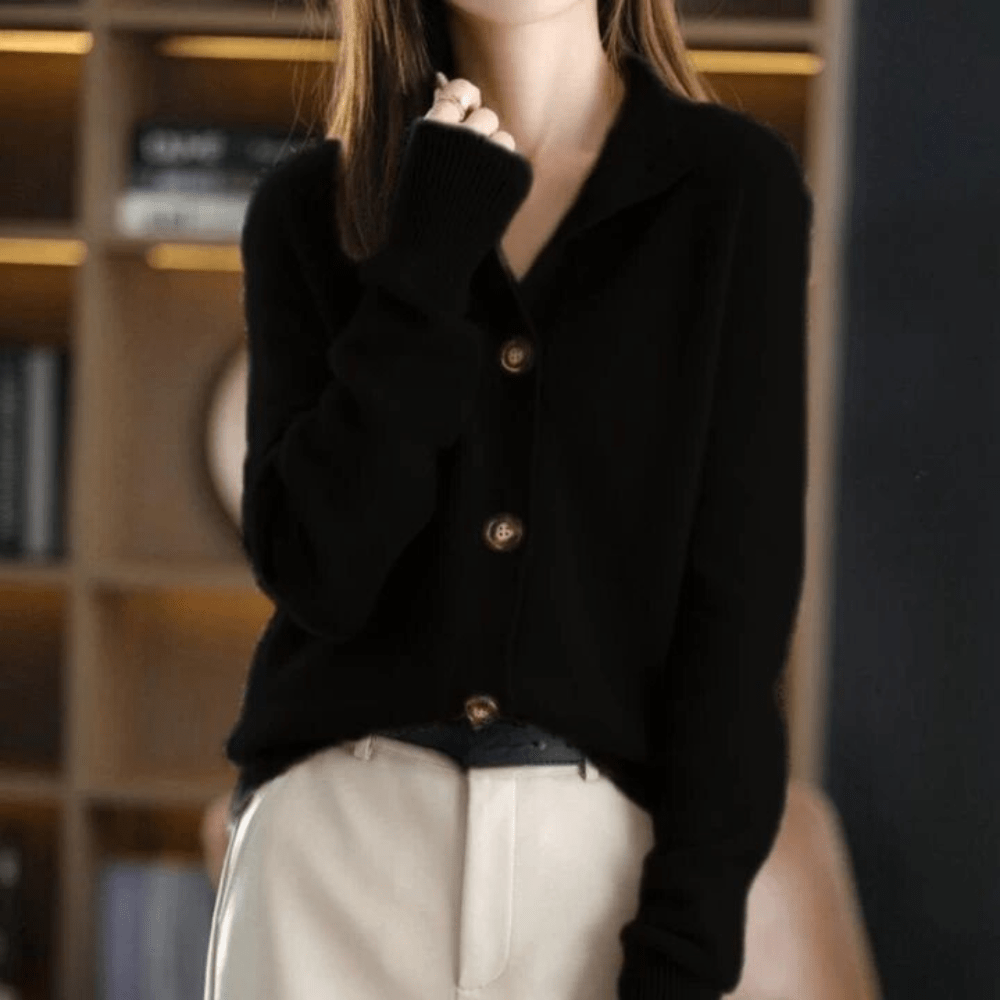 Elegante Damenstrickjacke mit Knopfleiste - Saleem