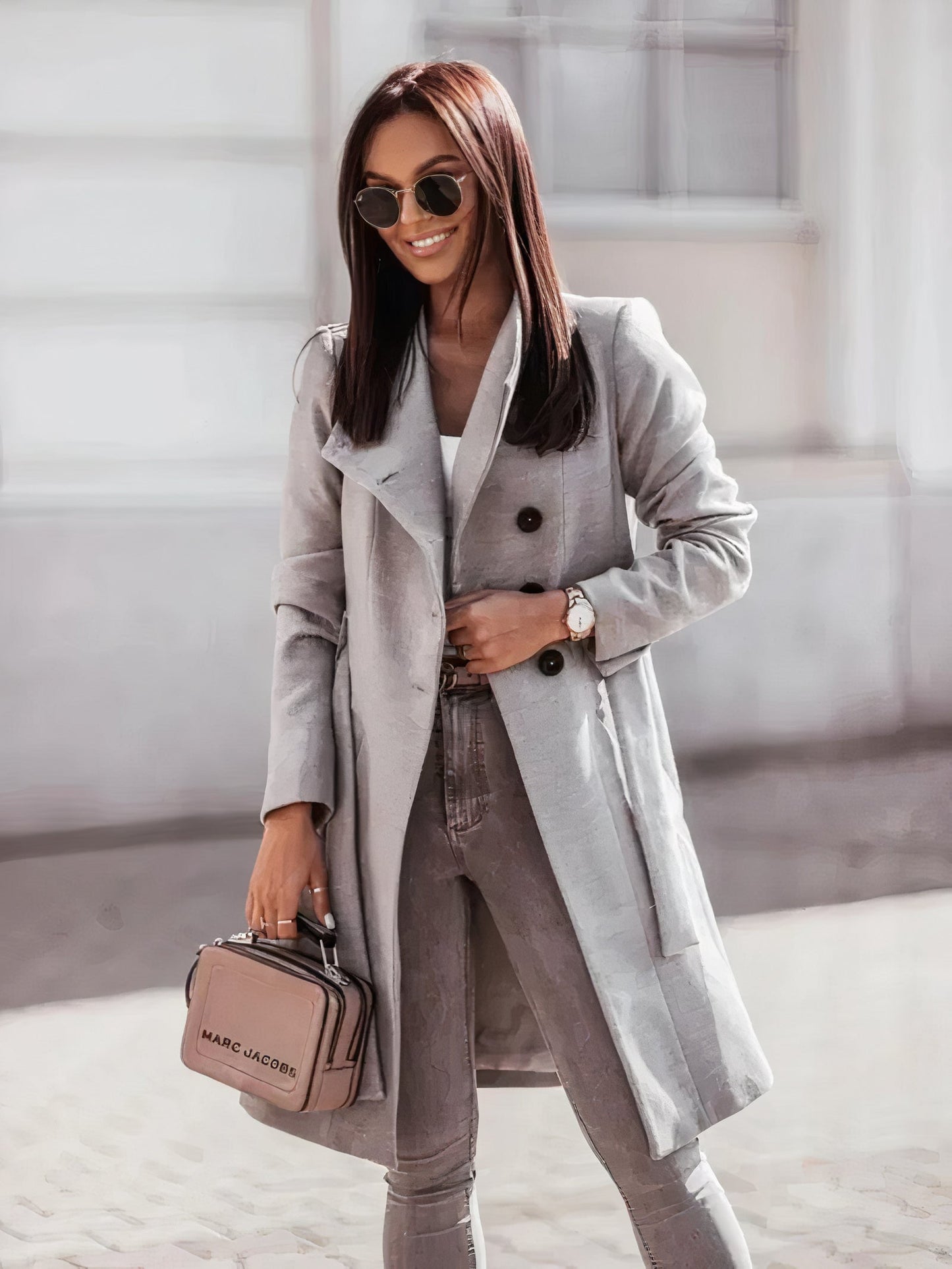 Elegantly warm women's trench coat - Melissa