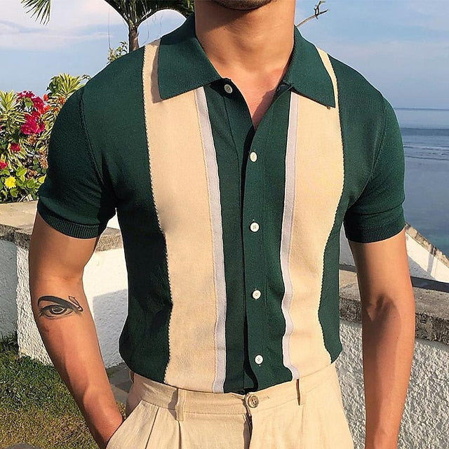Stylisches Herren-Sommerhemd aus Strick - Macky