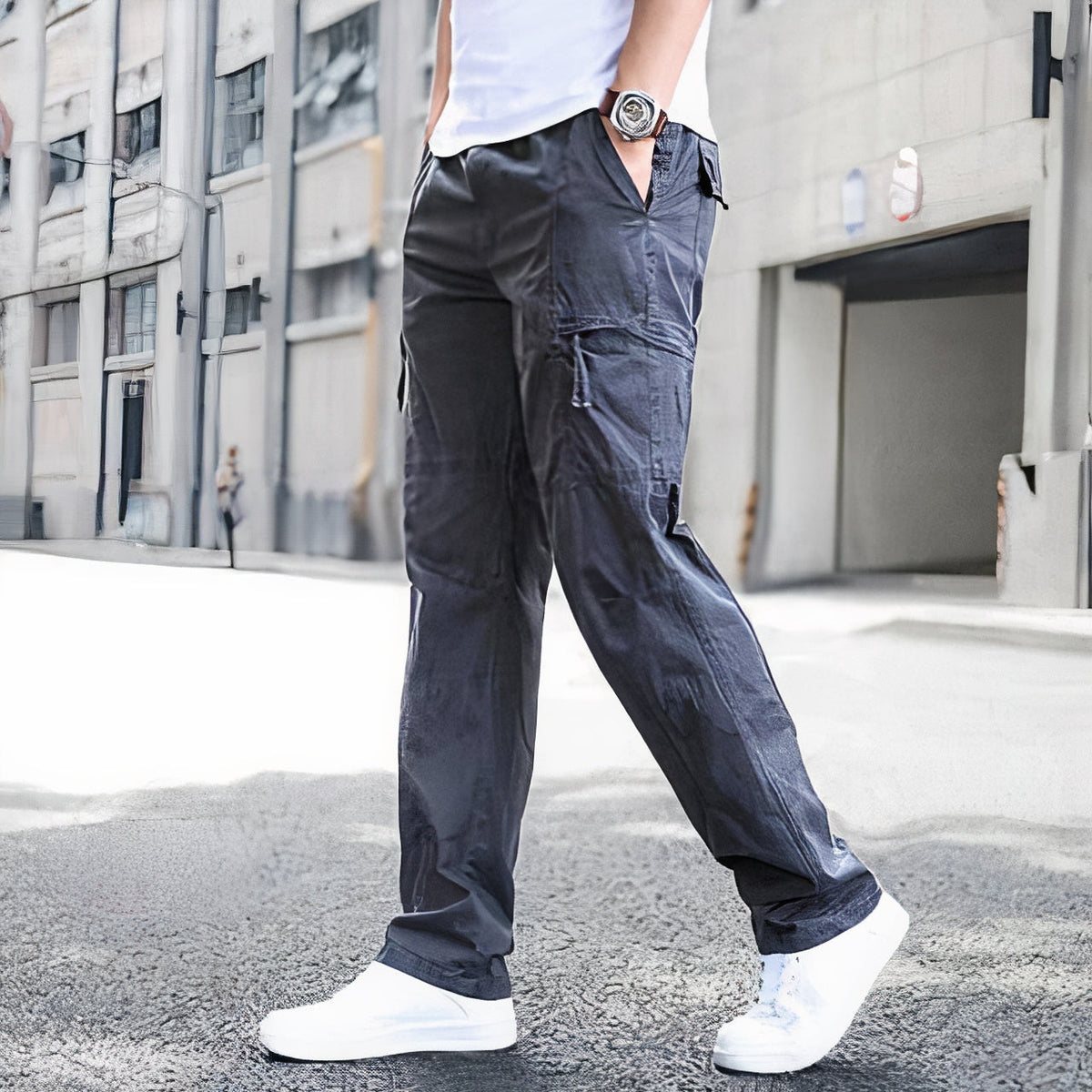 Männer Cargohose Sommer - schmal geschnitten - Roswith