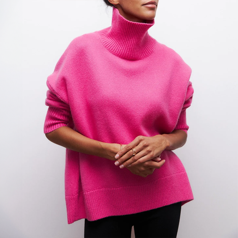 ModeGeist | Warmer Strickrollkragenpullover für Wintertage