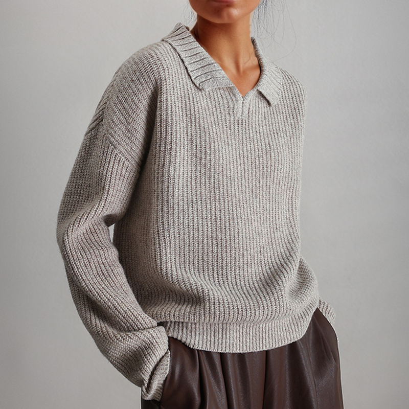 ModeGeist | Strick Lockerer Pullover mit Langen Ärmeln