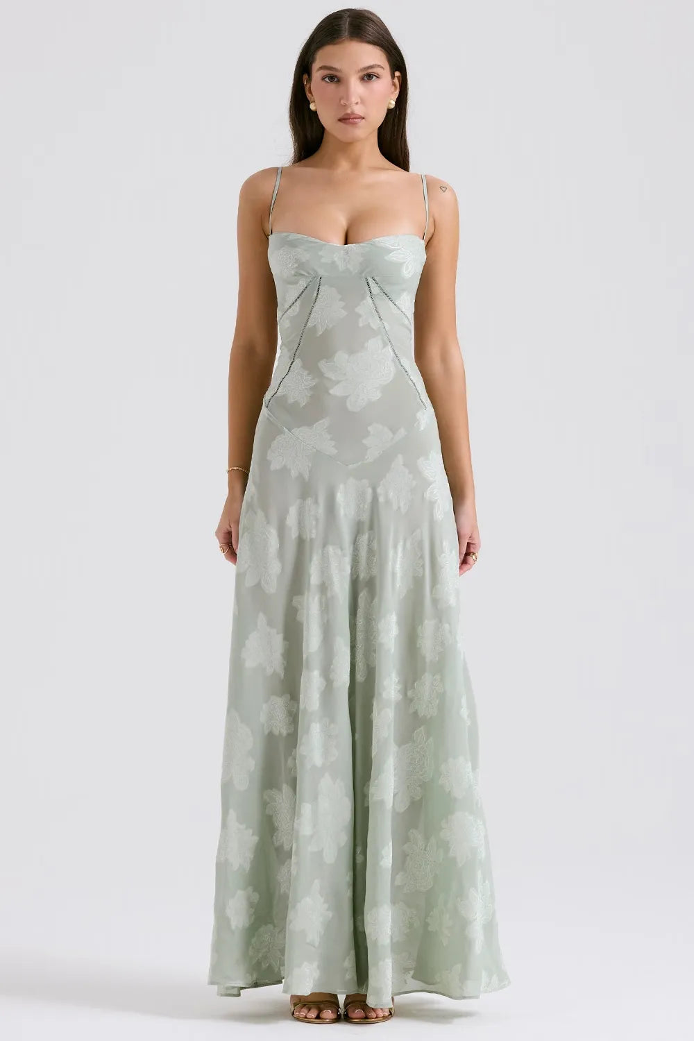 MODEGEIST Damen Langes Sommerkleid Rückenfrei Verstellbare Träger