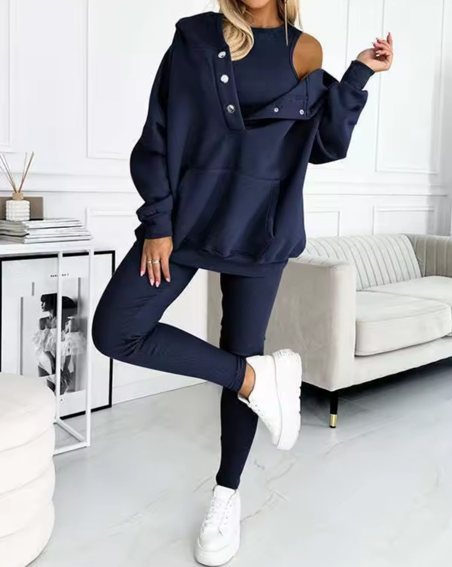 SILKE: Sweatshirt, Leggings und Oberteil-Set
