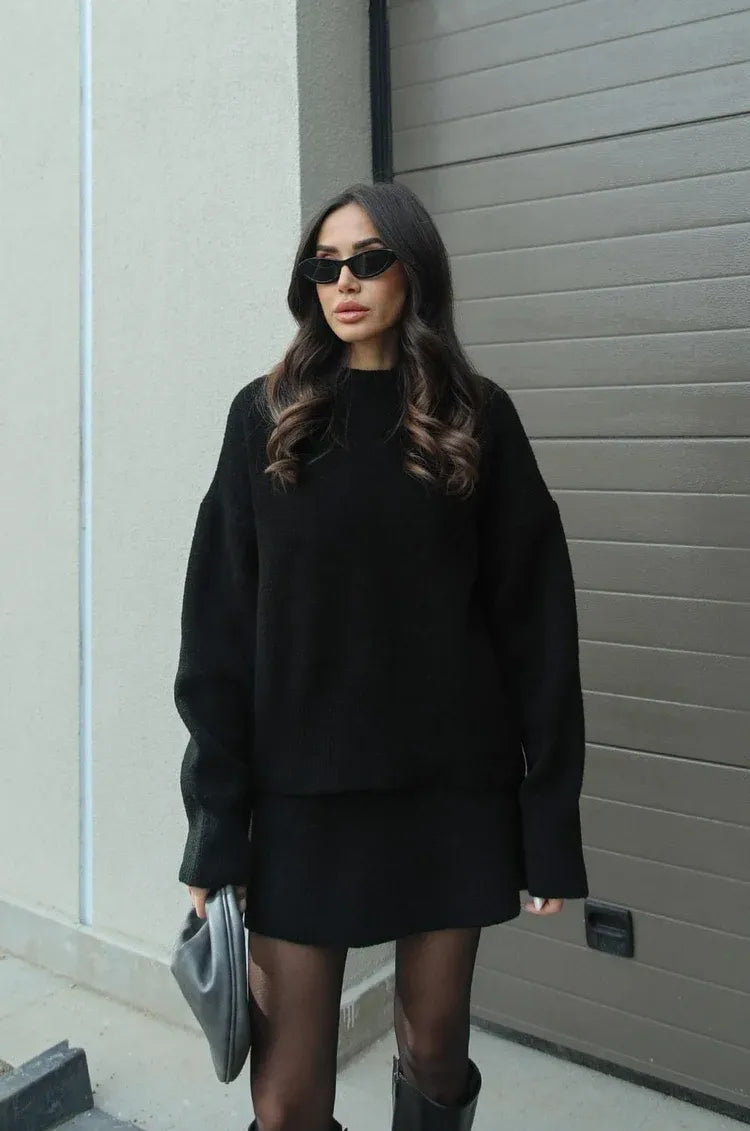 Loury Knit Two-Piece Set (Top & Skirt)