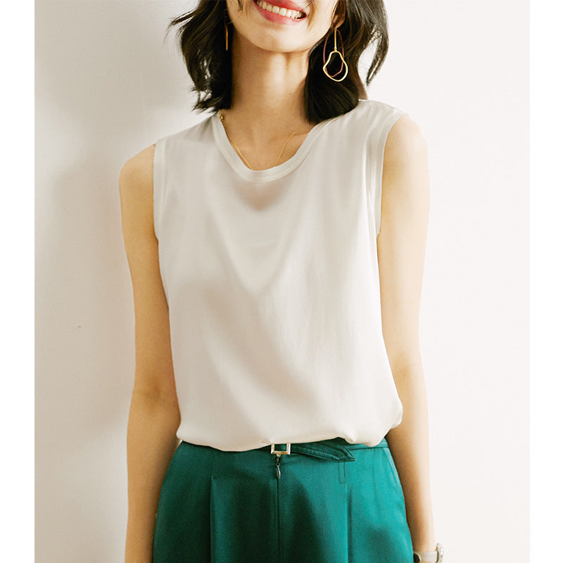 Seiden-Satin Top Gretchen (ärmellos)