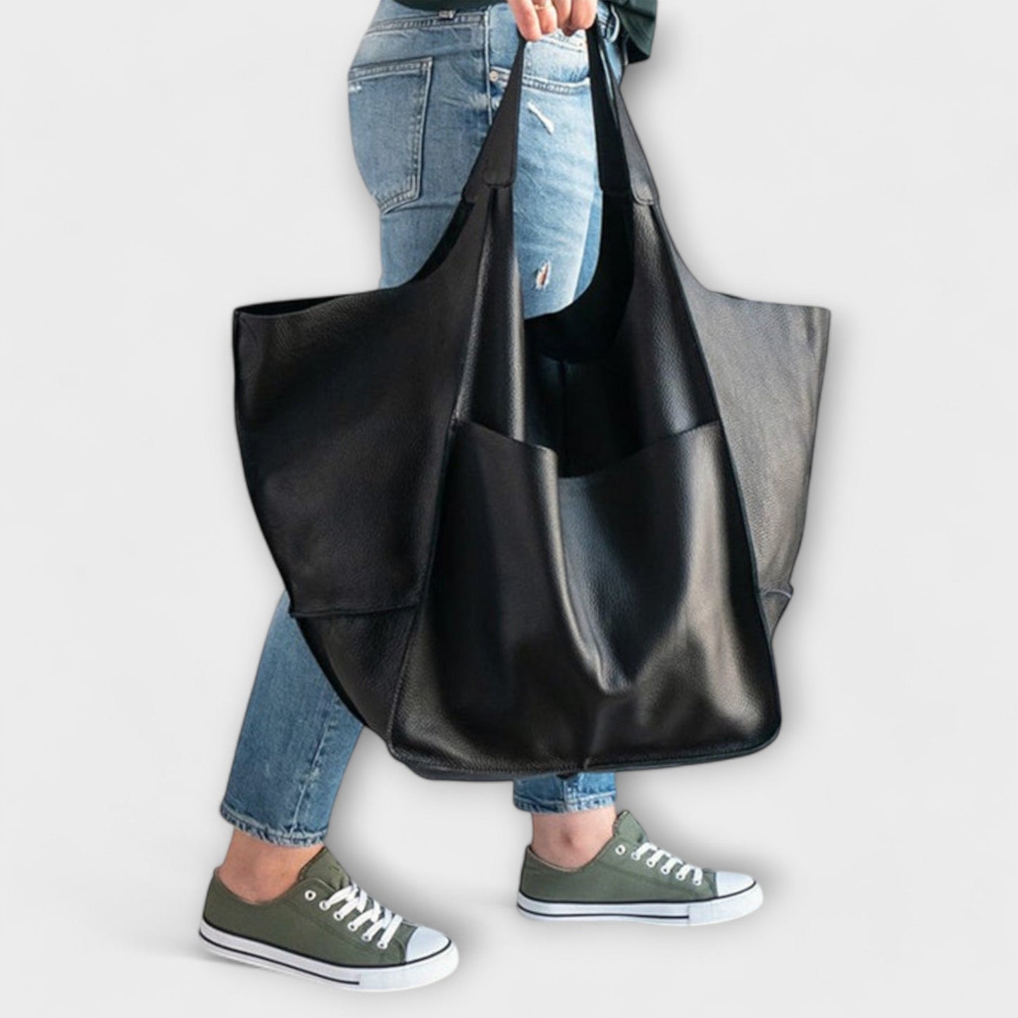 MODEGEIST Damen Alltagstasche Geräumig Vielseitig Schwarz Handtasche