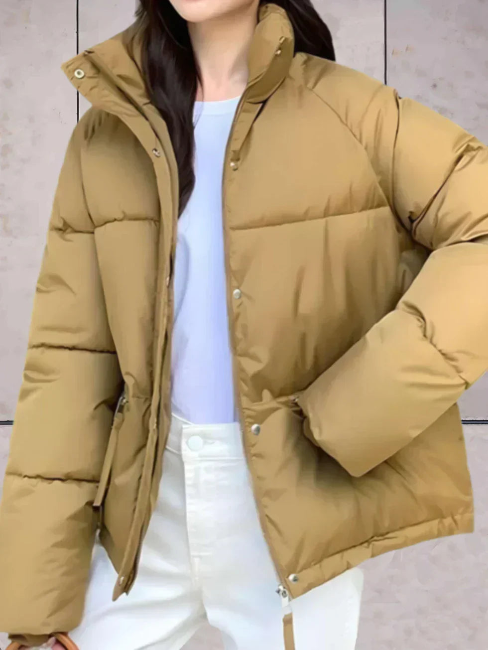 ModeGeist | Parka-Jacke mit Stehkragen und Doppeltem Verschluss