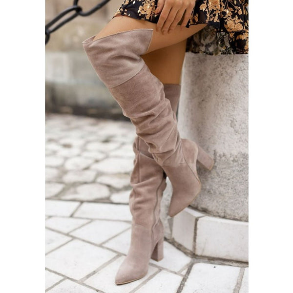 ModeGeist | Overknee-Stiefel mit Hohem Absatz