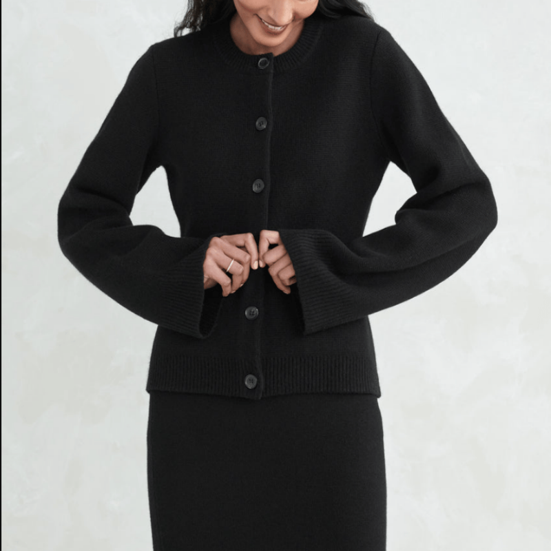 ModeGeist | Superweiche Strickjacke mit Knöpfen