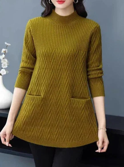 Pullover Agnes für Damen mit hohem Kragen