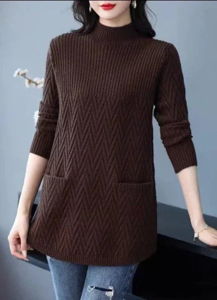 Pullover Agnes für Damen mit hohem Kragen