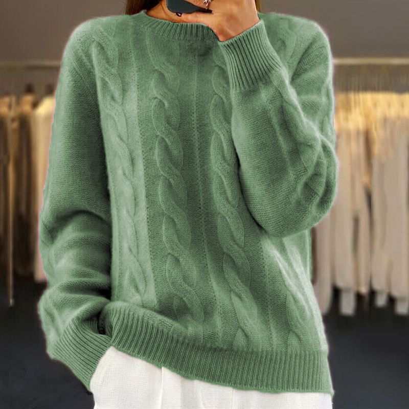 ModeGeist | Sweater - Gemütlicher Damen Langarm Strickpullover