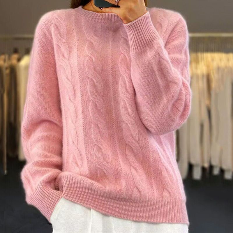 ModeGeist | Sweater - Gemütlicher Damen Langarm Strickpullover