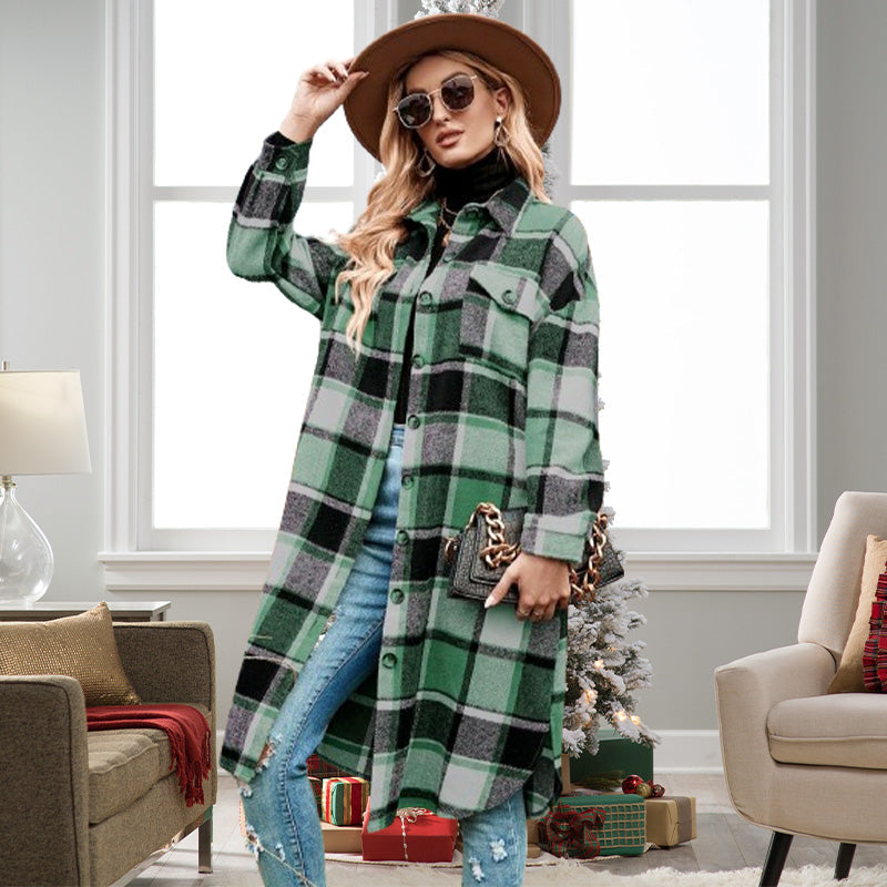 ModeGeist | Sophisticated Checkered Jacket For Women