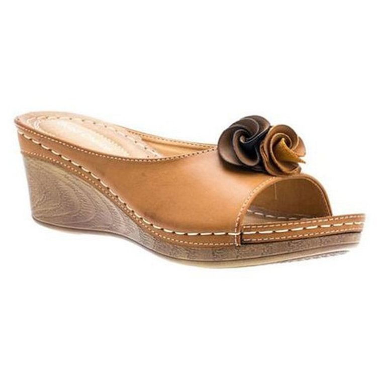 MODEGEIST Damen Keilabsatz Sandalen Gepolstert Verstellbar