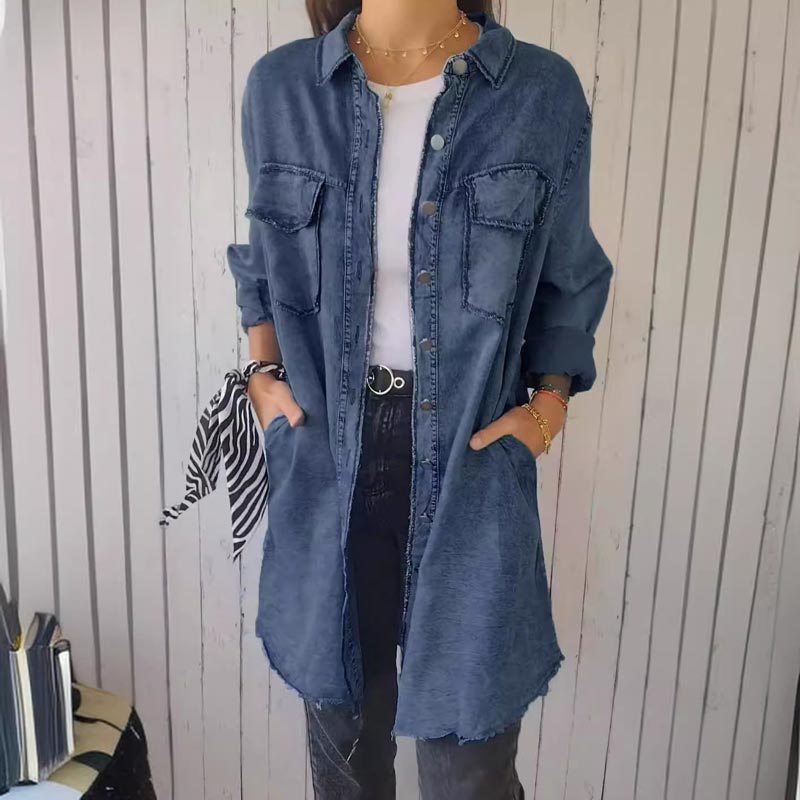 ModeGeist | Klassische Lange Jacke für Frauen
