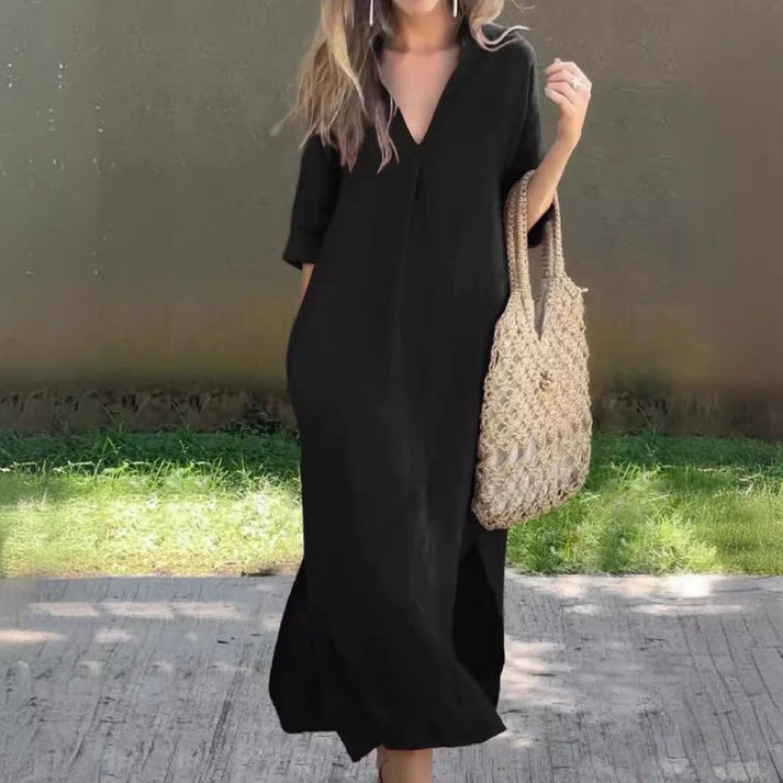 Langes, lockeres VIVEKA Kleid