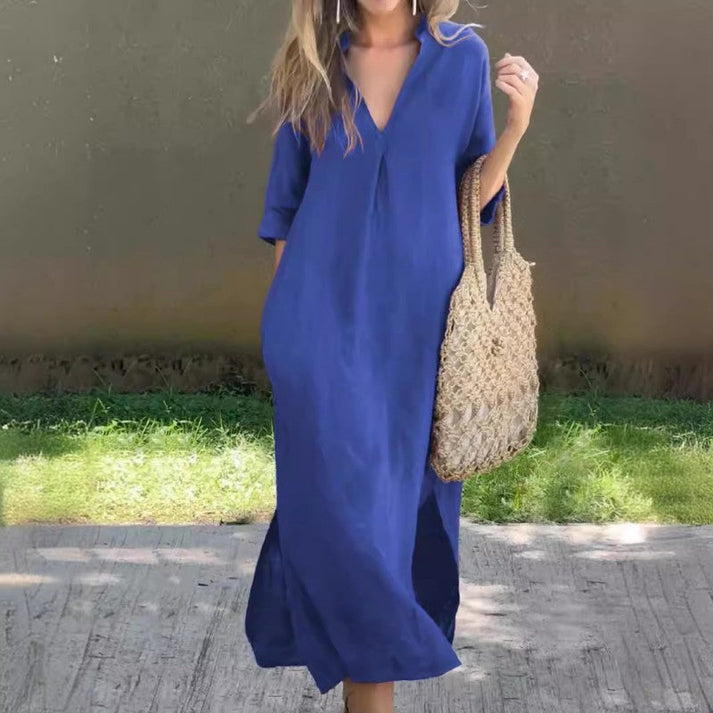 Langes, lockeres VIVEKA Kleid