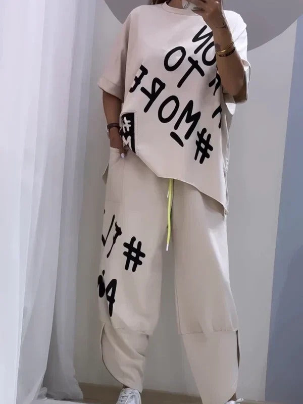 Damen-Set: Lässiges T-Shirt und Hose von Millac