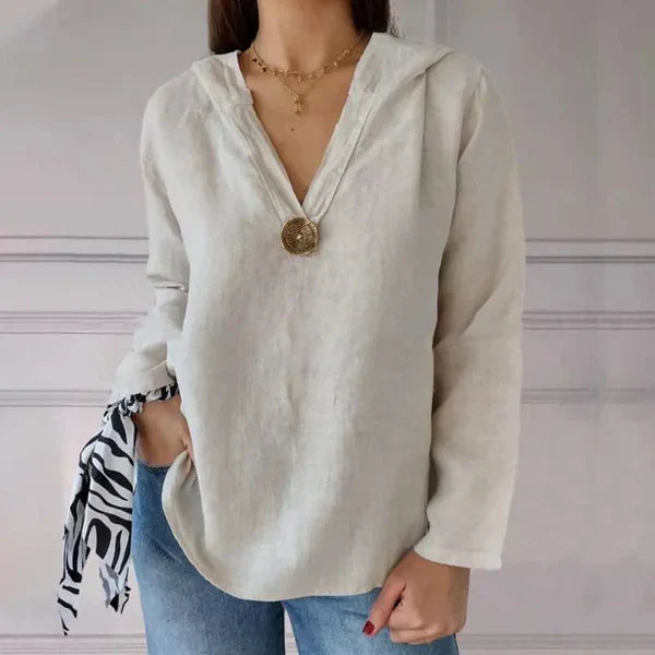 Marilyn V-Ausschnitt Kapuzenpullover