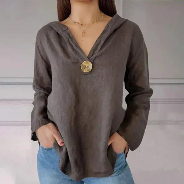 Marilyn V-Ausschnitt Kapuzenpullover